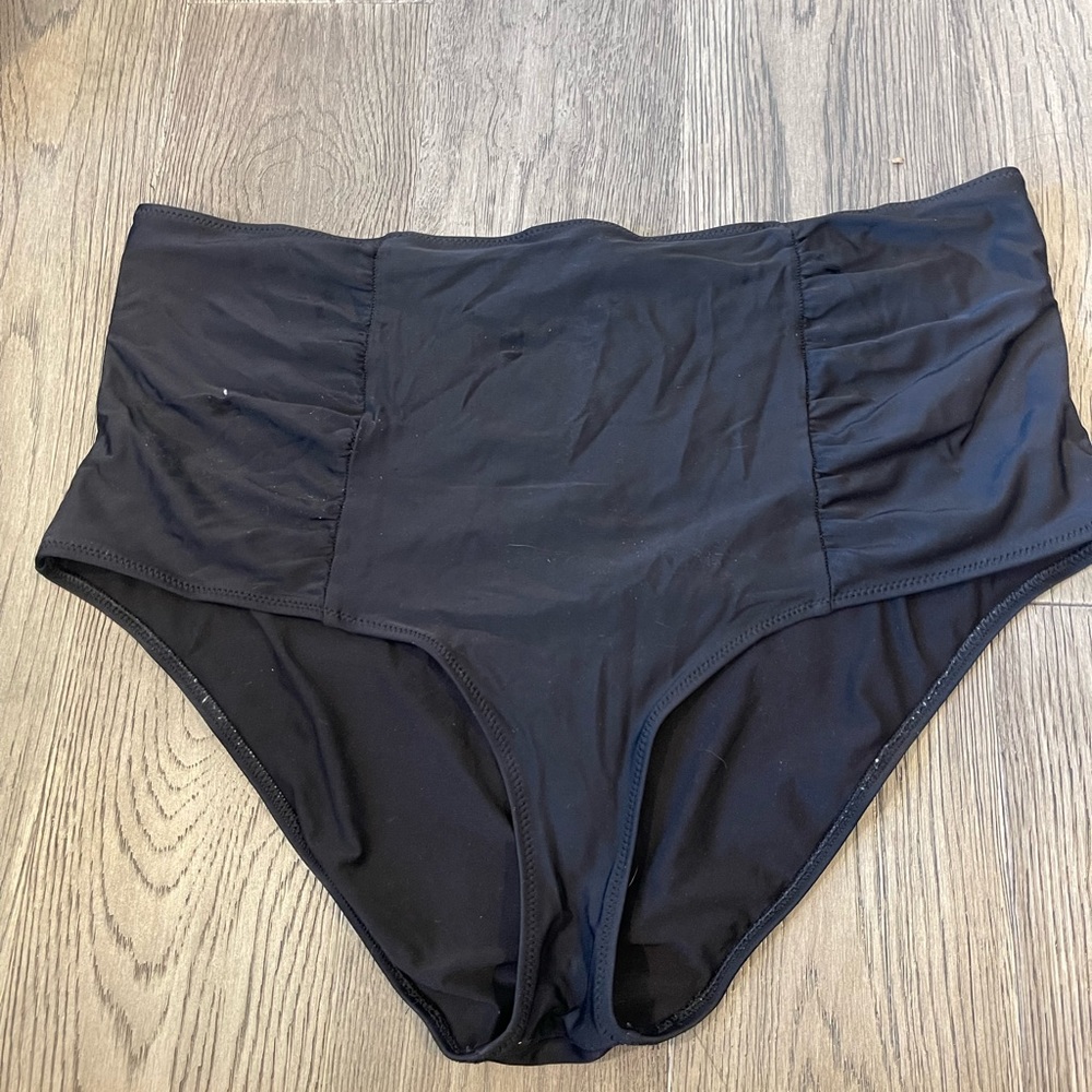 american eagle black high waisted bathing suit bottoms women’s xl